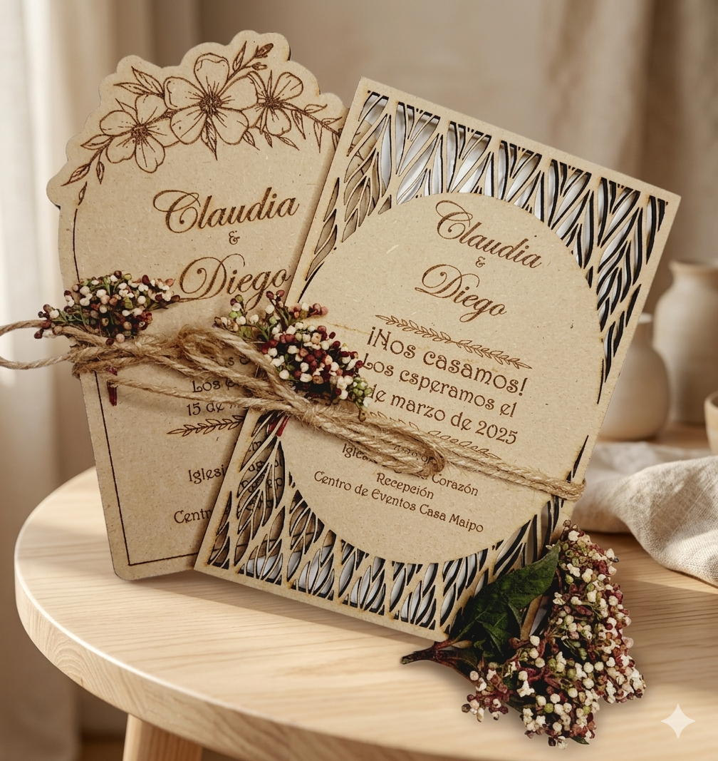 Invitaciones de Madera Premium - imagen 1